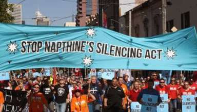 democratic rights rally