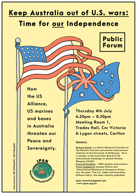 4th July Public Forum: Keep Australia out of US wars